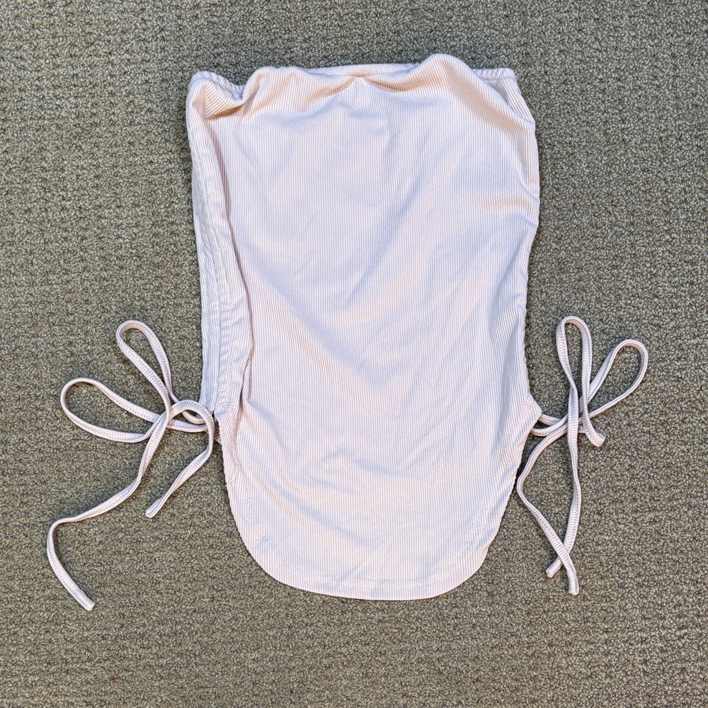 SHEIN Cream Ribbed Top